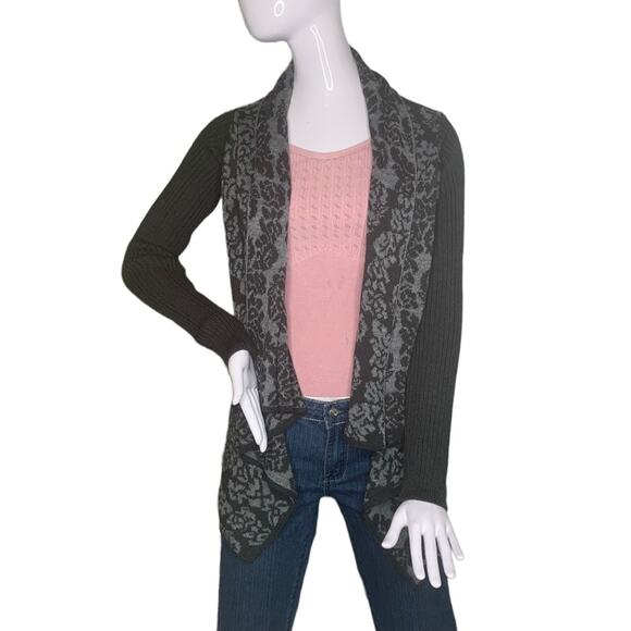 Silvia Novelli Noba Open Cardigan Size Small Fine Knit Floral Merino Woo… - Picture 1 of 12